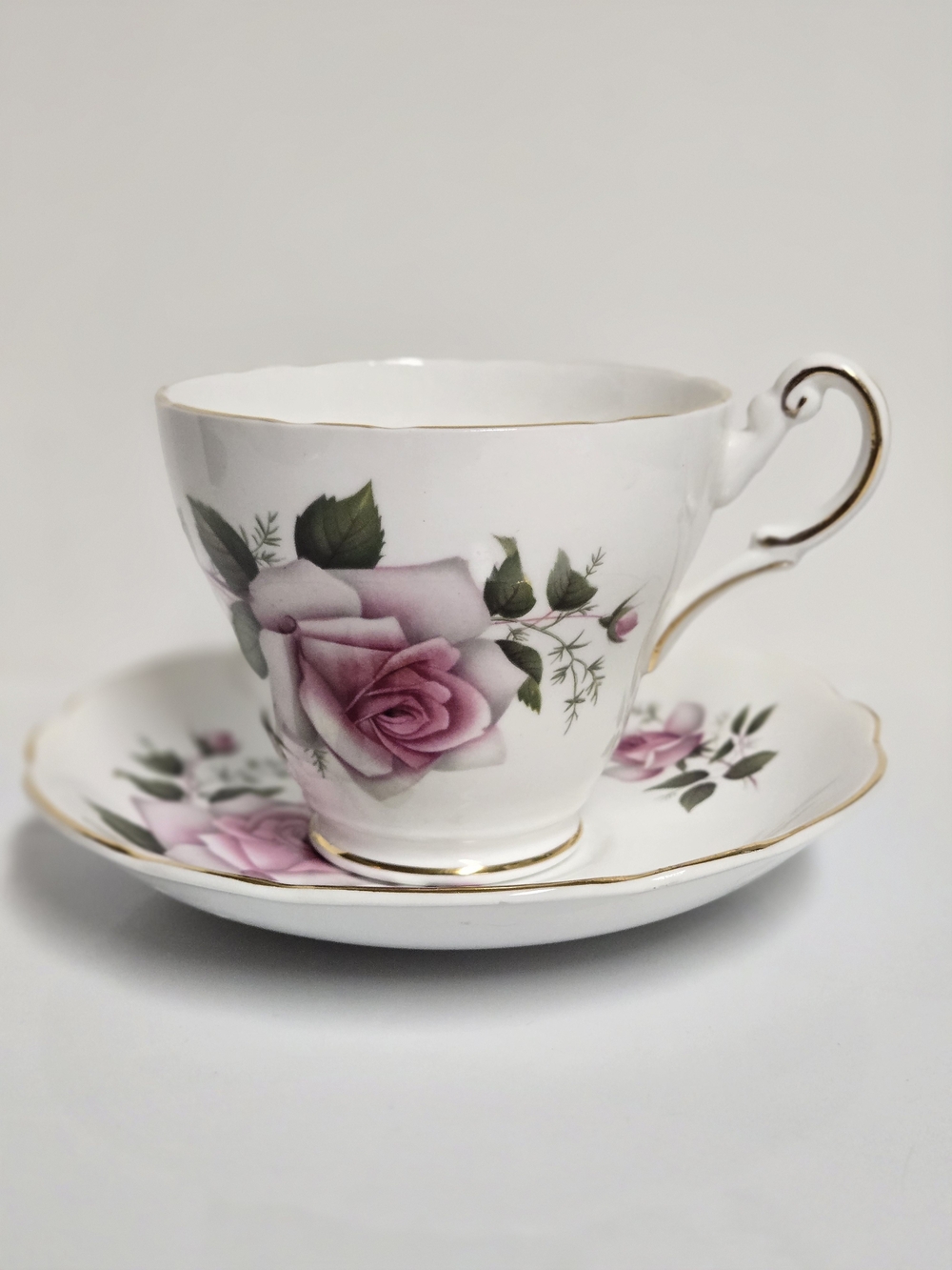 Porcelain Regency Teacup and Saucer Set